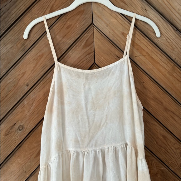 Free People Intimately XS white midi dress lace boho hand tie dyed - Picture 3 of 10